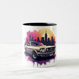 Klassischer Mustang-Kaffeebecher Zweifarbige Tasse