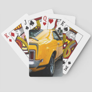 Klassischer Mustang-Superauto Spielkarten