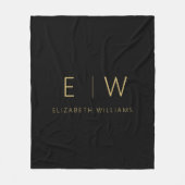 Klassischer Name der Minimalistischen Schwarz-Gold Fleecedecke (Vorderseite)