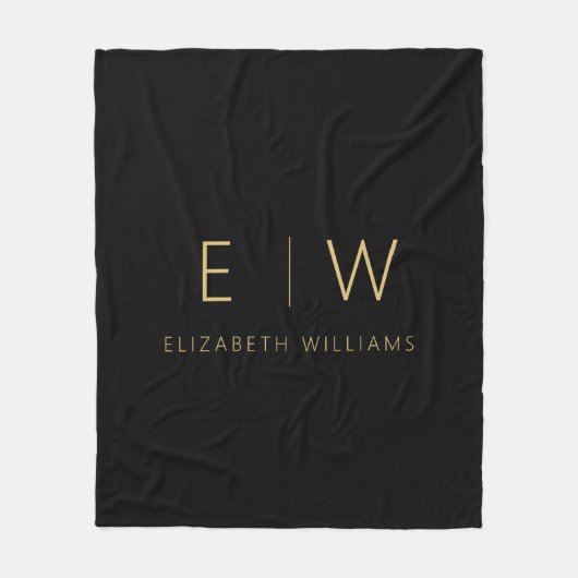 Klassischer Name der Minimalistischen Schwarz-Gold Fleecedecke (Vorderseite)