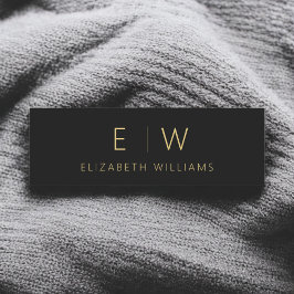 Klassischer Name der Minimalistischen Schwarz-Gold Namensschild