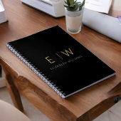 Klassischer Name der Minimalistischen Schwarz-Gold Notizblock