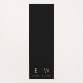 Klassischer Name der Minimalistischen Schwarz-Gold Yogamatte (Vorderseite)