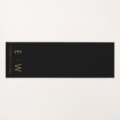 Klassischer Name der Minimalistischen Schwarz-Gold Yogamatte (Vorderseite (Horizontal))