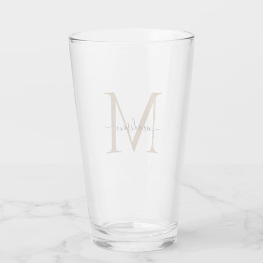Klassischer Name der Schwarzen Gold Monogram, Eleg Glas (Rückseite)