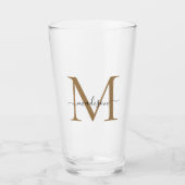 Klassischer Name der Schwarzen Gold Monogram, Eleg Glas (Vorderseite)