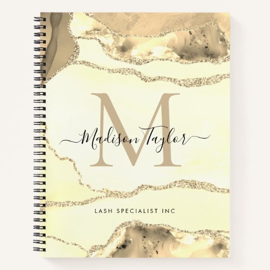 Klassischer Name des Monogram-Geodes-Monogrammes Notizblock (Vorderseite)