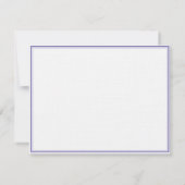 Klassischer Name für Lila Dicke und dünne Grenze Mitteilungskarte (Rückseite)