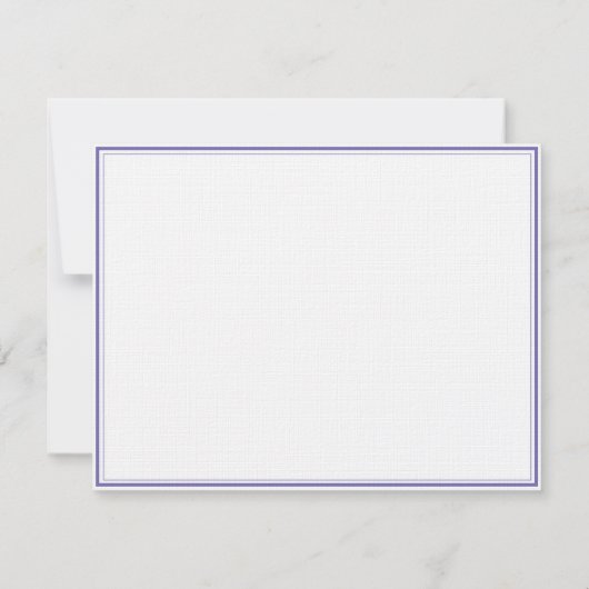 Klassischer Name für Lila Dicke und dünne Grenze Mitteilungskarte (Rückseite)