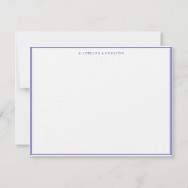 Klassischer Name für Lila Dicke und dünne Grenze Mitteilungskarte