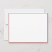 Klassischer Name für rotes Kick und dünne Grenze Mitteilungskarte (Rückseite)