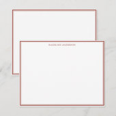 Klassischer Name für rotes Kick und dünne Grenze Mitteilungskarte (Vorne/Hinten)