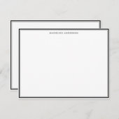 Klassischer Name für schwarzen Kick und dünne Gren Mitteilungskarte (Vorne/Hinten)