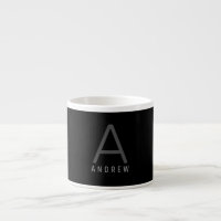 Klassischer Name Mit Monogramm Schwarz & Weiß