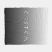 Klassischer Name oder Wort | Farbverlauf Grau Fleecedecke (Vorderseite (Horizontal))