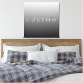 Klassischer Name oder Wort | Farbverlauf Grau Leinwanddruck (Insitu (Schlafzimmer))