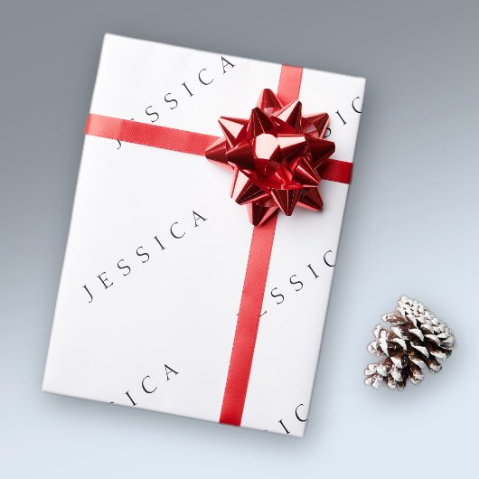 Klassischer Name (oder Wort) Geschenkpapier