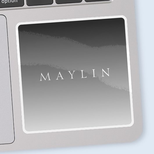 Klassischer Name oder Wort | Gradient Gray Aufkleber