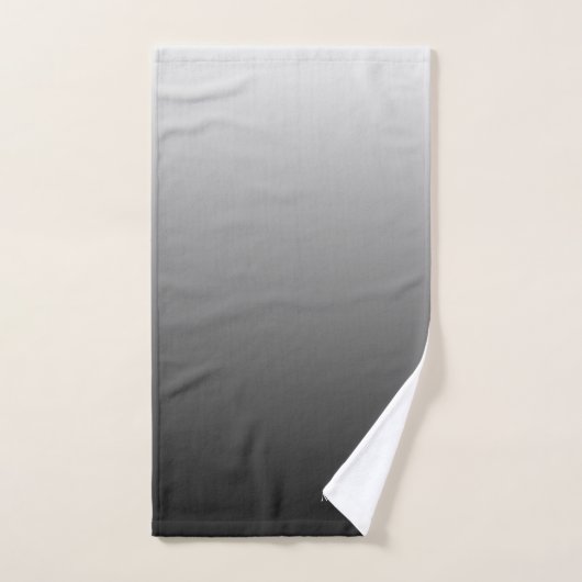 Klassischer Name oder Wort | Gradient Gray Badhandtuch Set (Handtuch)