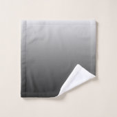 Klassischer Name oder Wort | Gradient Gray Badhandtuch Set (Waschlappen)