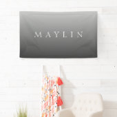 Klassischer Name oder Wort | Gradient Gray Banner (Insitu)