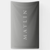 Klassischer Name oder Wort | Gradient Gray Banner (Vertikal)