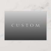 Klassischer Name oder Wort | Gradient Gray Begleitkarte (Vorderseite)