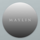 Klassischer Name oder Wort | Gradient Gray Etiketten