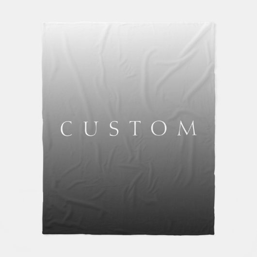 Klassischer Name oder Wort | Gradient Gray Fleecedecke (Vorderseite)