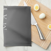 Klassischer Name oder Wort | Gradient Gray Geschirrtuch (Viertel Falte)