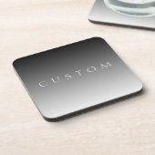 Klassischer Name oder Wort | Gradient Gray Getränkeuntersetzer (Linke Seite)