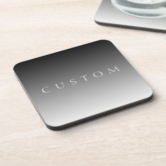 Klassischer Name oder Wort | Gradient Gray Getränkeuntersetzer (Linke Seite)