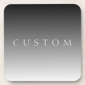 Klassischer Name oder Wort | Gradient Gray Getränkeuntersetzer (Vorderseite)