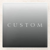 Klassischer Name oder Wort | Gradient Gray Glasuntersetzer (Vorderseite)