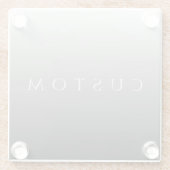 Klassischer Name oder Wort | Gradient Gray Glasuntersetzer (Rückseite)