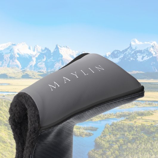 Klassischer Name oder Wort | Gradient Gray Golf Headcover