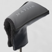 Klassischer Name oder Wort | Gradient Gray Golf Headcover (3/4 Vorderseite)