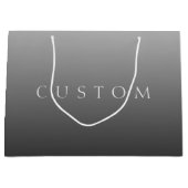 Klassischer Name oder Wort | Gradient Gray Große Geschenktüte (Vorderseite)