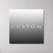 Klassischer Name oder Wort | Gradient Gray Leinwanddruck (Vorderseite)
