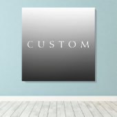 Klassischer Name oder Wort | Gradient Gray Leinwanddruck (Insitu (Holzboden))