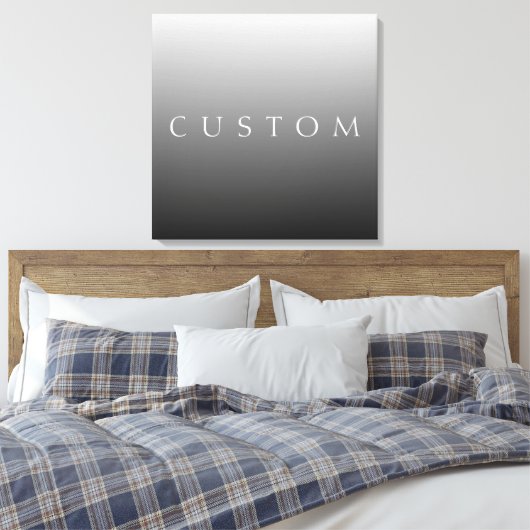 Klassischer Name oder Wort | Gradient Gray Leinwanddruck (Insitu (Schlafzimmer))