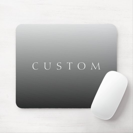 Klassischer Name oder Wort | Gradient Gray Mousepad (Mit Mouse)
