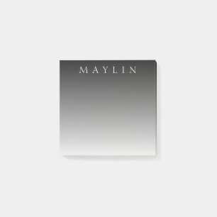 Klassischer Name oder Wort   Gradient Gray Post-it Klebezettel
