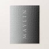 Klassischer Name oder Wort | Gradient Gray Puzzle (Vertikal)