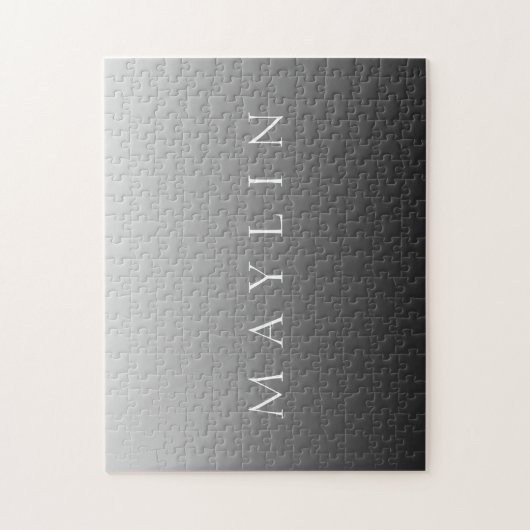 Klassischer Name oder Wort | Gradient Gray Puzzle (Vertikal)