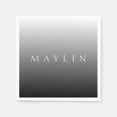 Klassischer Name oder Wort | Gradient Gray Serviette (Vorderseite)