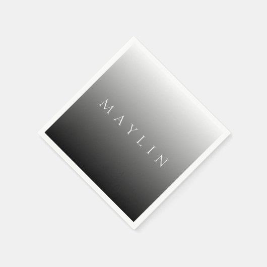 Klassischer Name oder Wort | Gradient Gray Serviette (Ecke)