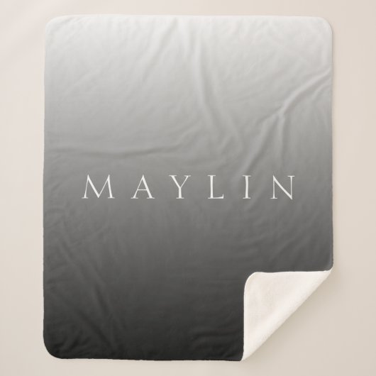 Klassischer Name oder Wort | Gradient Gray Sherpadecke (Vorderseite)