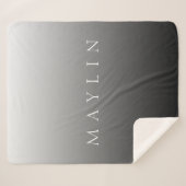 Klassischer Name oder Wort | Gradient Gray Sherpadecke (Vorderseite (Horizontal))