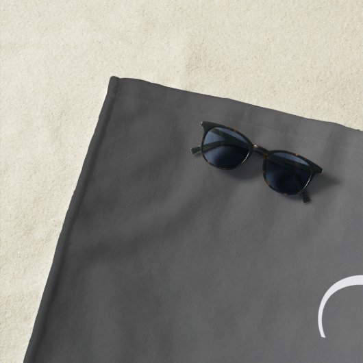 Klassischer Name oder Wort | Gradient Gray Strandtuch (Beispiel)